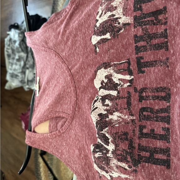 Maurices Burgundy Graphic Tank Top - Picture 3 of 3